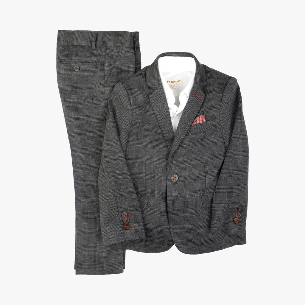 Buy KLAUD ZEE Boys Maroon Self Design 5-Piece Shirt, Trouser, Blazer,  Waistcoat With Tie Suit Set Online at Best Prices in India - JioMart.